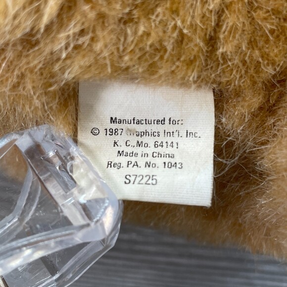 1987 Graphics International Realistic Teddy Bear 14in Brown Plush Stuffed Animal - Picture 6 of 8